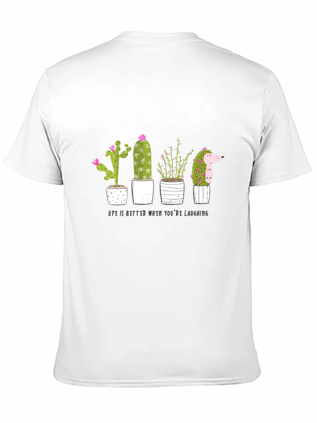 Cactus & Hedgehog Graphic Tee - Life is Better Laughing product image 6