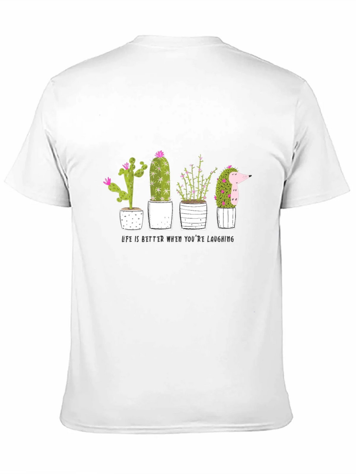 Cactus & Hedgehog Graphic Tee - Life is Better Laughing product image 6