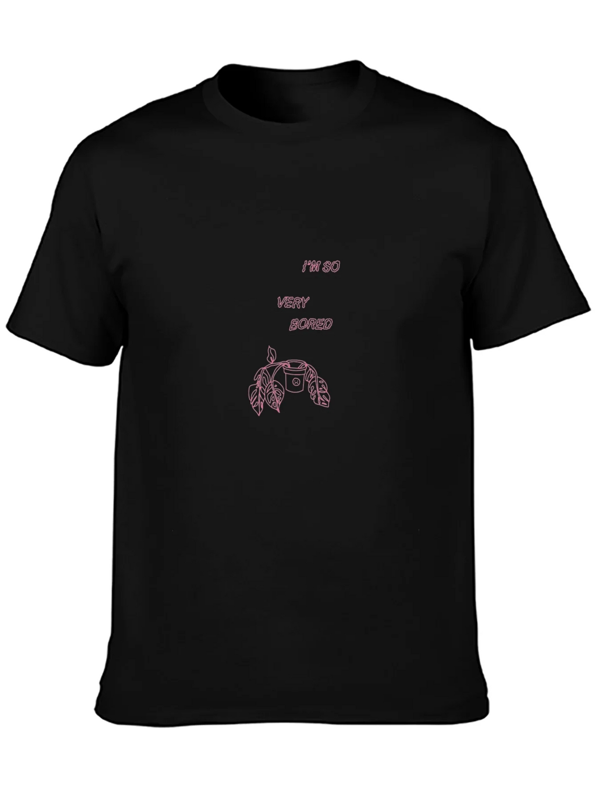 Im So Very Bored Pink Graphic T-Shirt product image 3