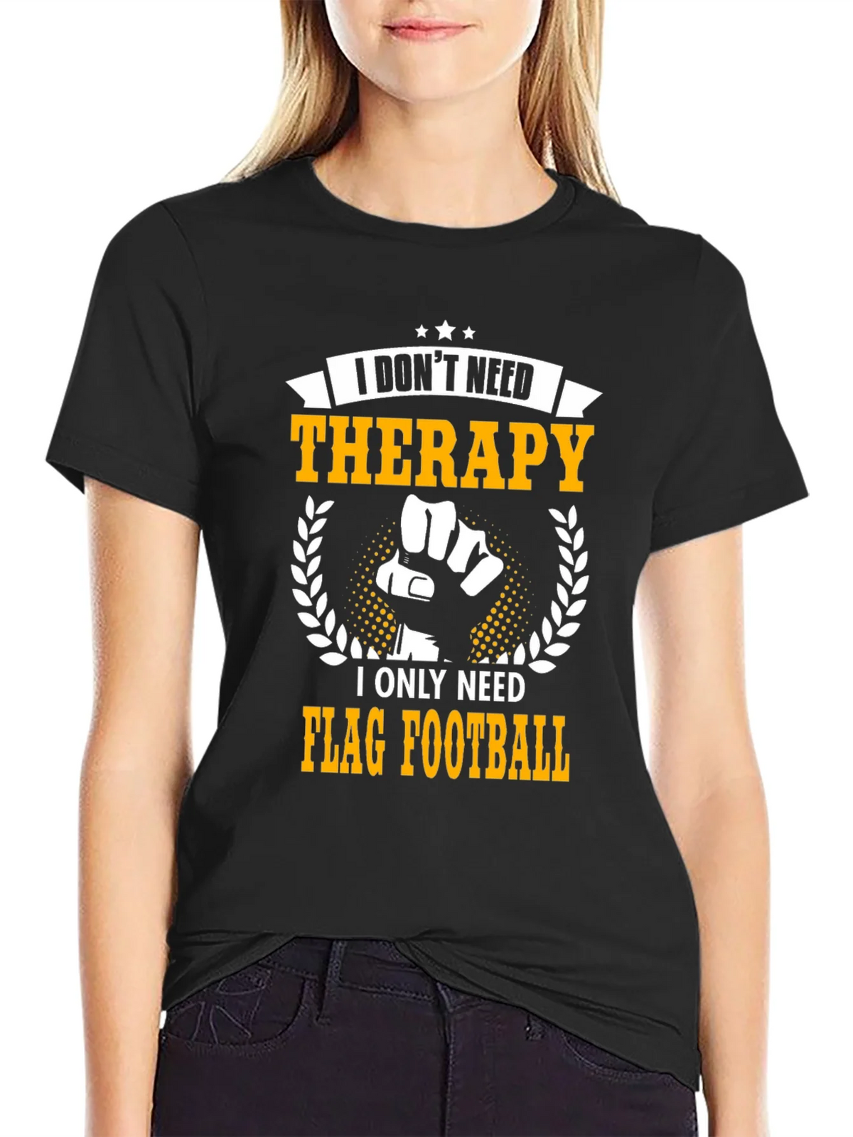 Flag Football Therapy T-Shirt product image 2