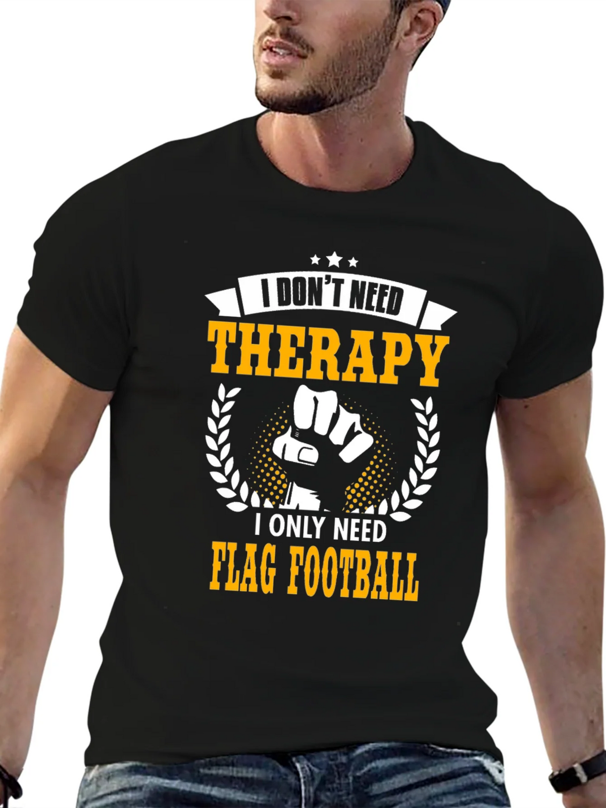 Flag Football Therapy T-Shirt product image 6