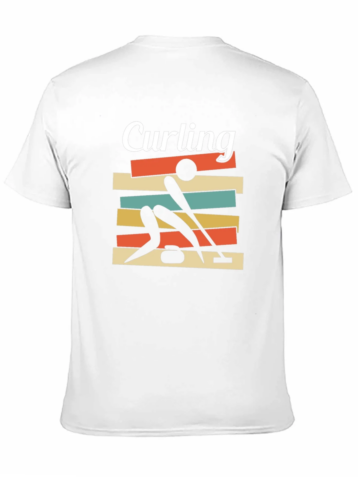 Curling Retro Graphic Tee | Unique Sporty Design T-Shirt product image 9