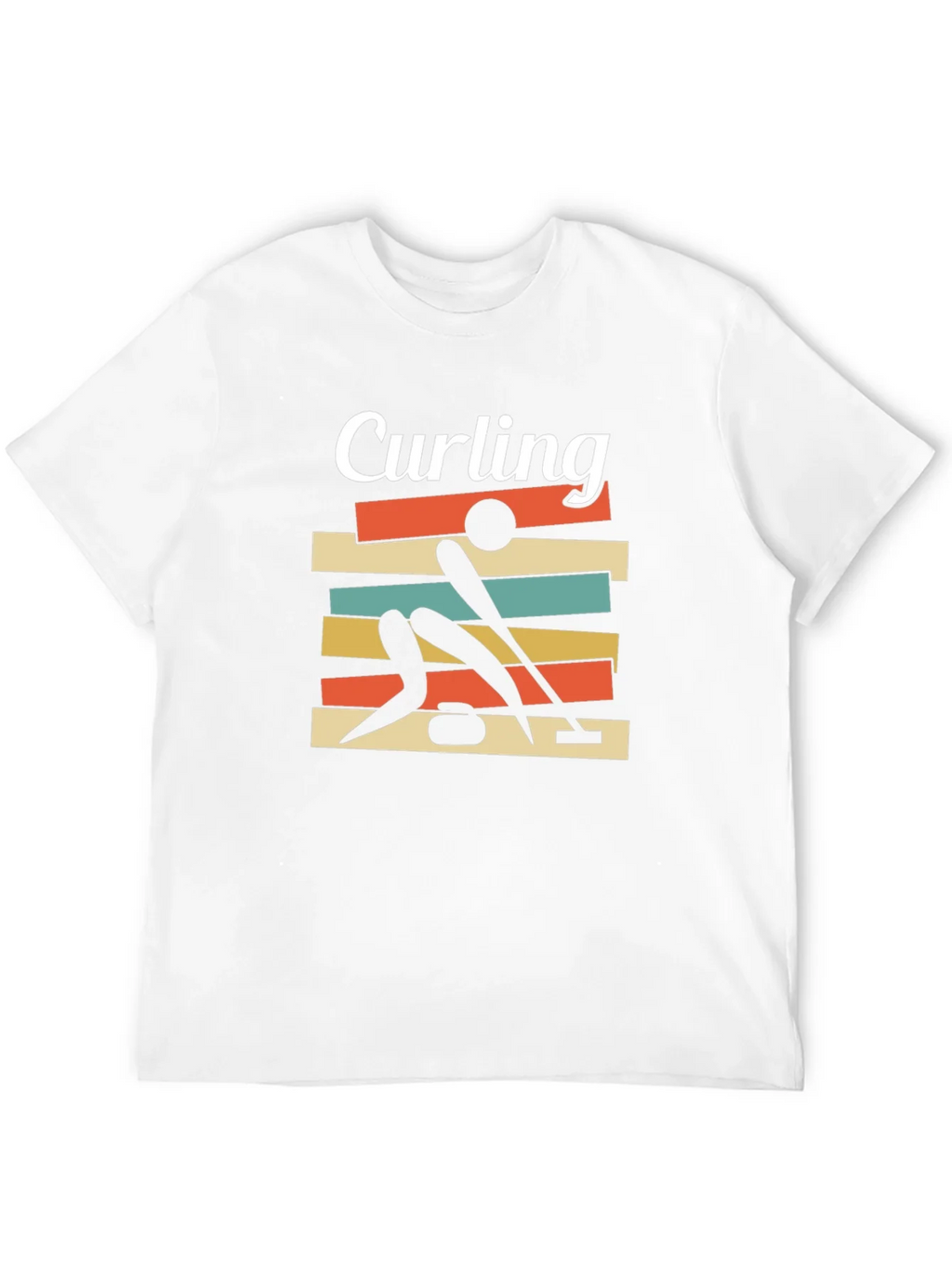 Curling Retro Graphic Tee | Unique Sporty Design T-Shirt product image 10
