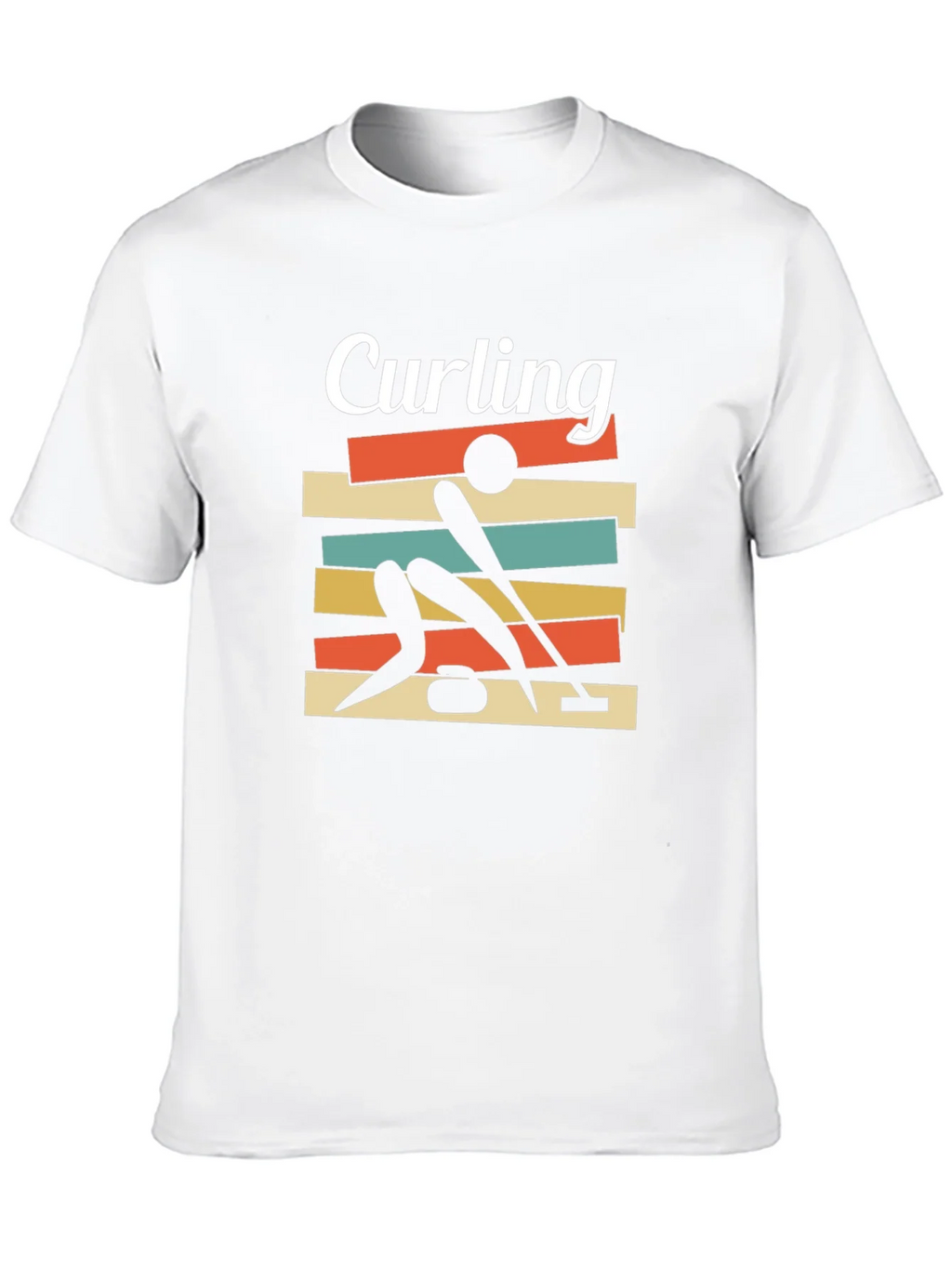 Curling Retro Graphic Tee | Unique Sporty Design T-Shirt product image 8