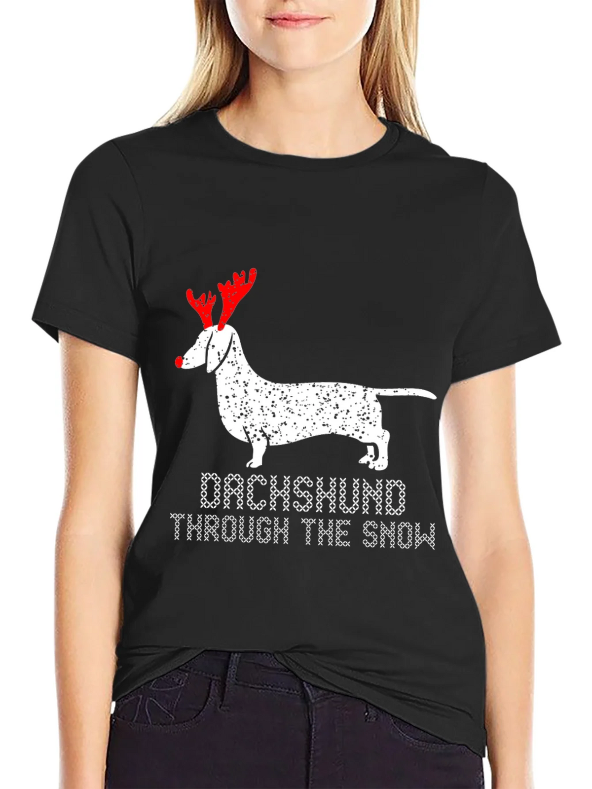 Dachshund Through The Snow T-Shirt product image 2