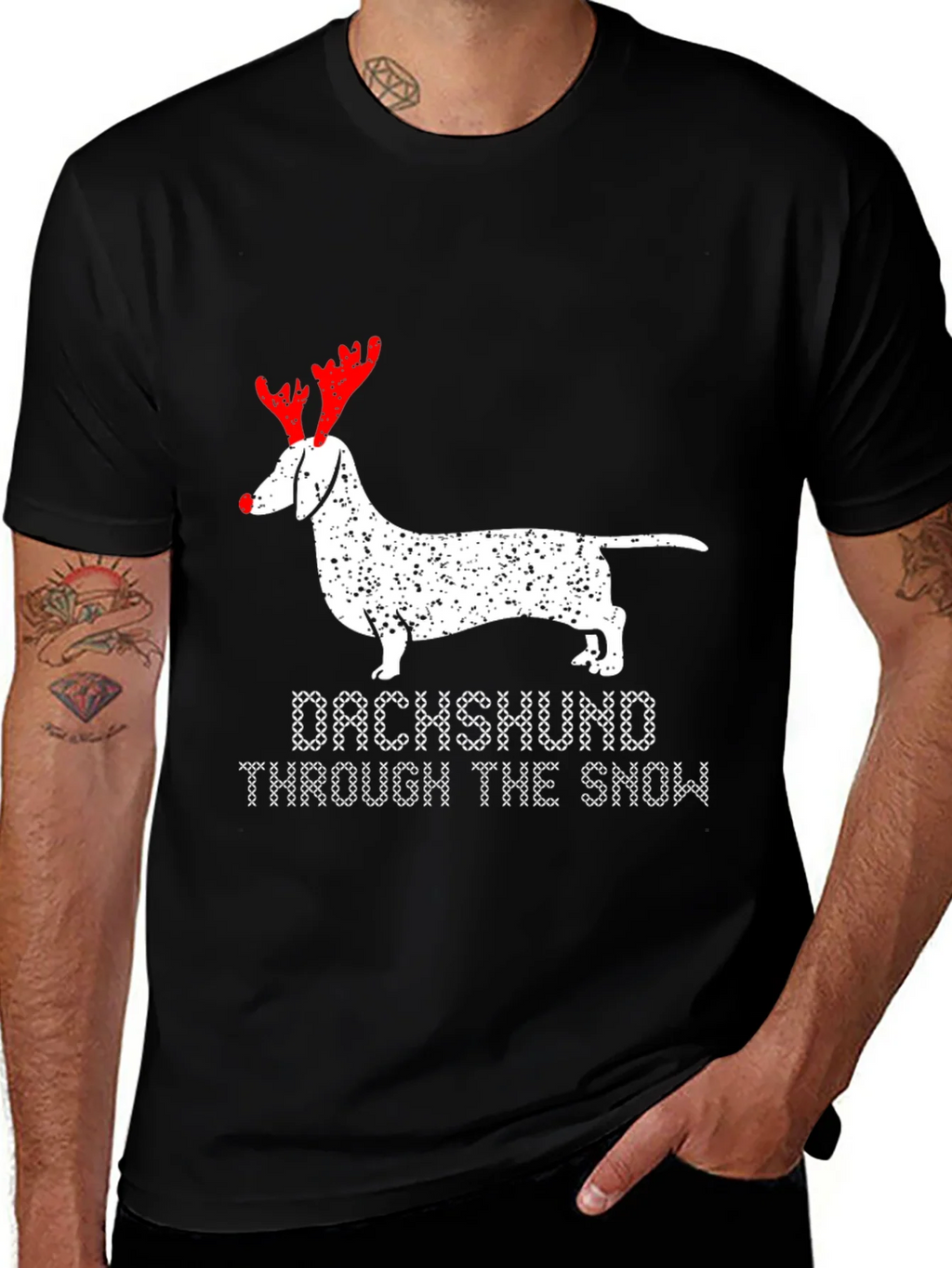 Dachshund Through The Snow T-Shirt product image 1