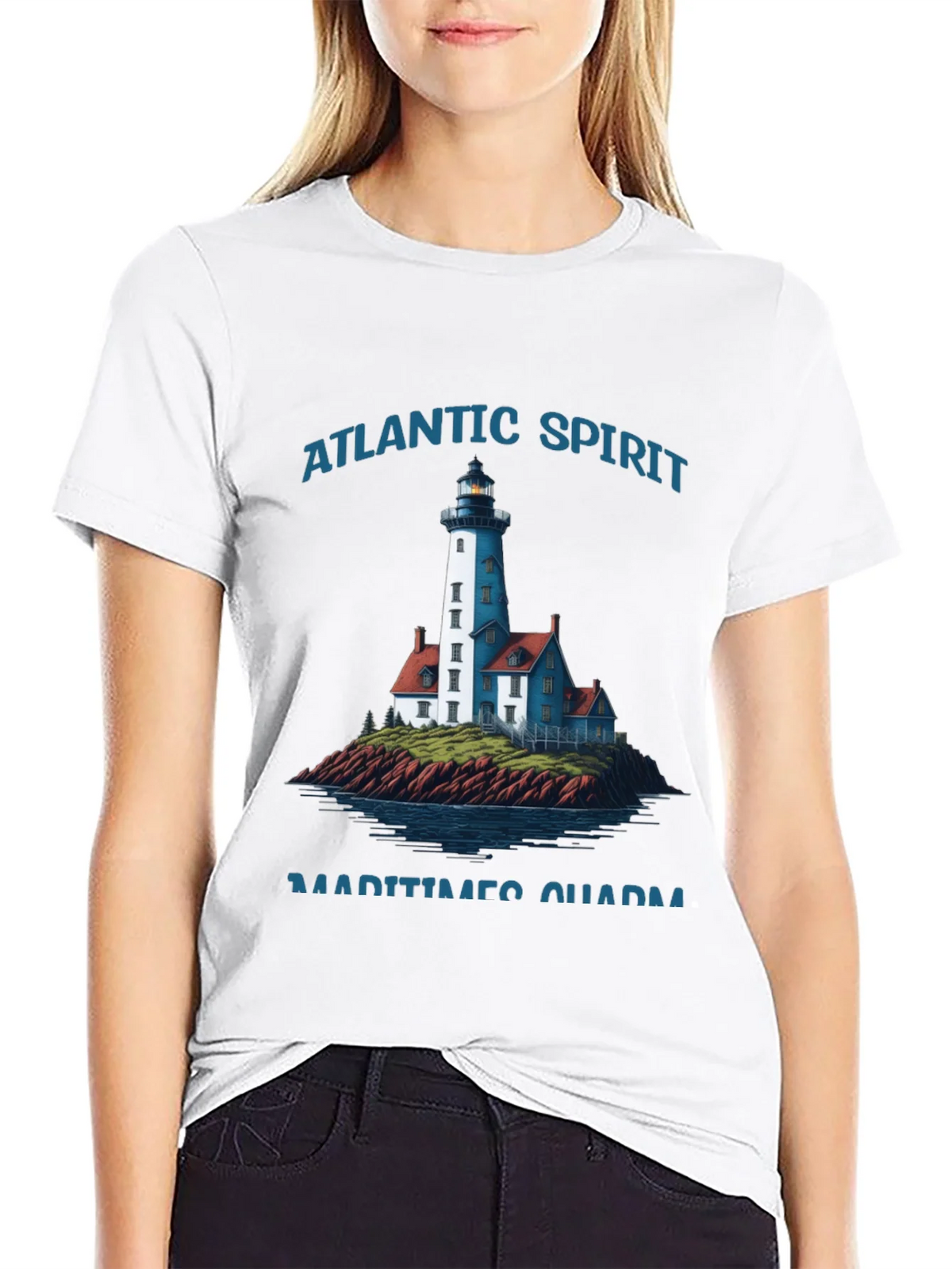 Atlantic Spirit Lighthouse Graphic T-Shirt product image 8