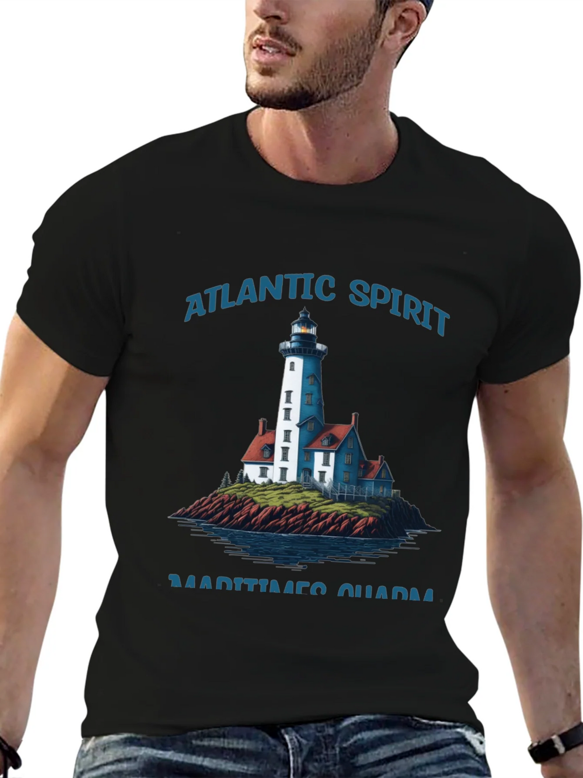 Atlantic Spirit Lighthouse Graphic T-Shirt product image 6