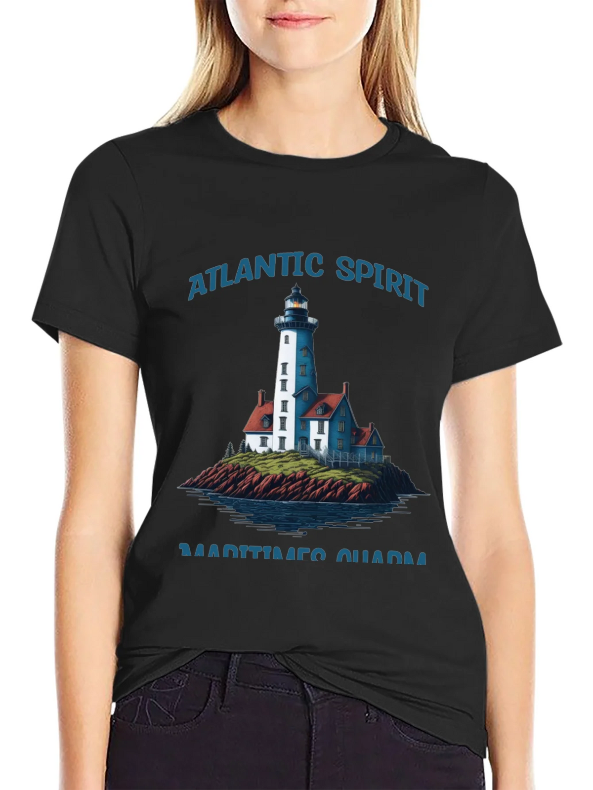Atlantic Spirit Lighthouse Graphic T-Shirt product image 2