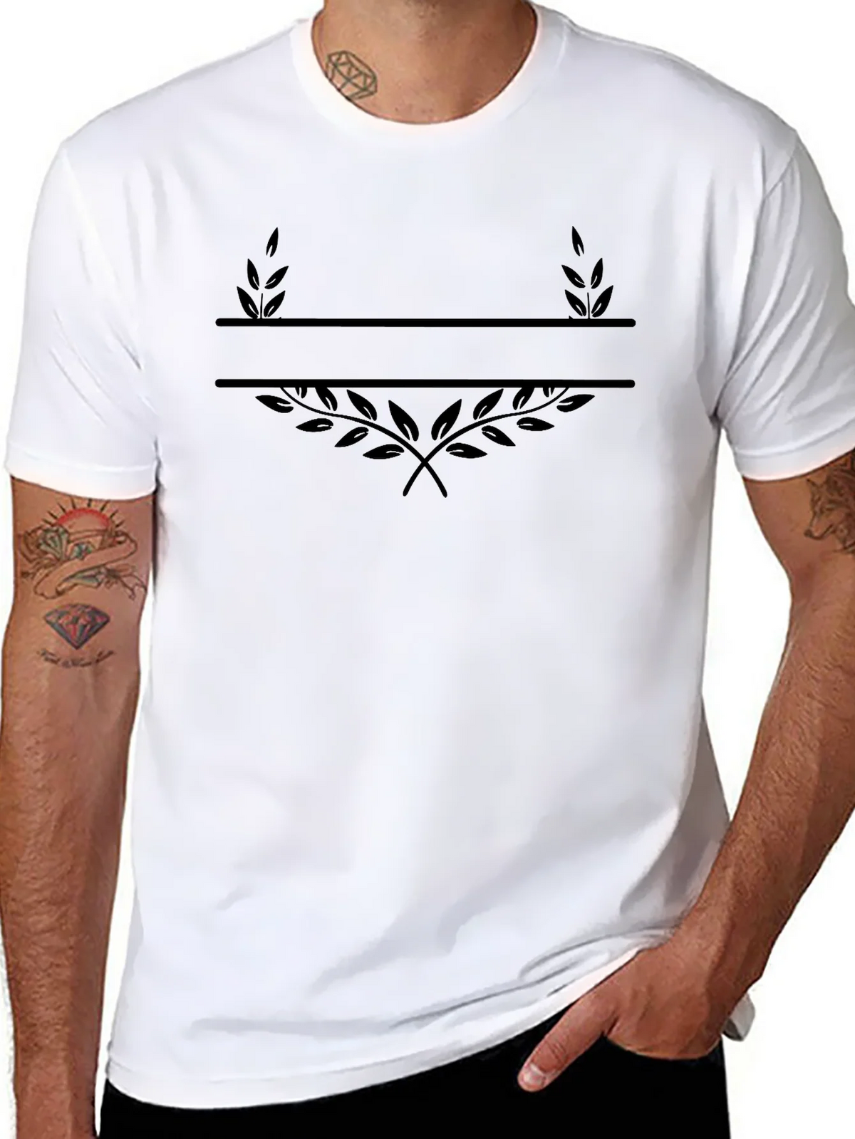 Monogram Laurel Wreath Black T-Shirt product image 5