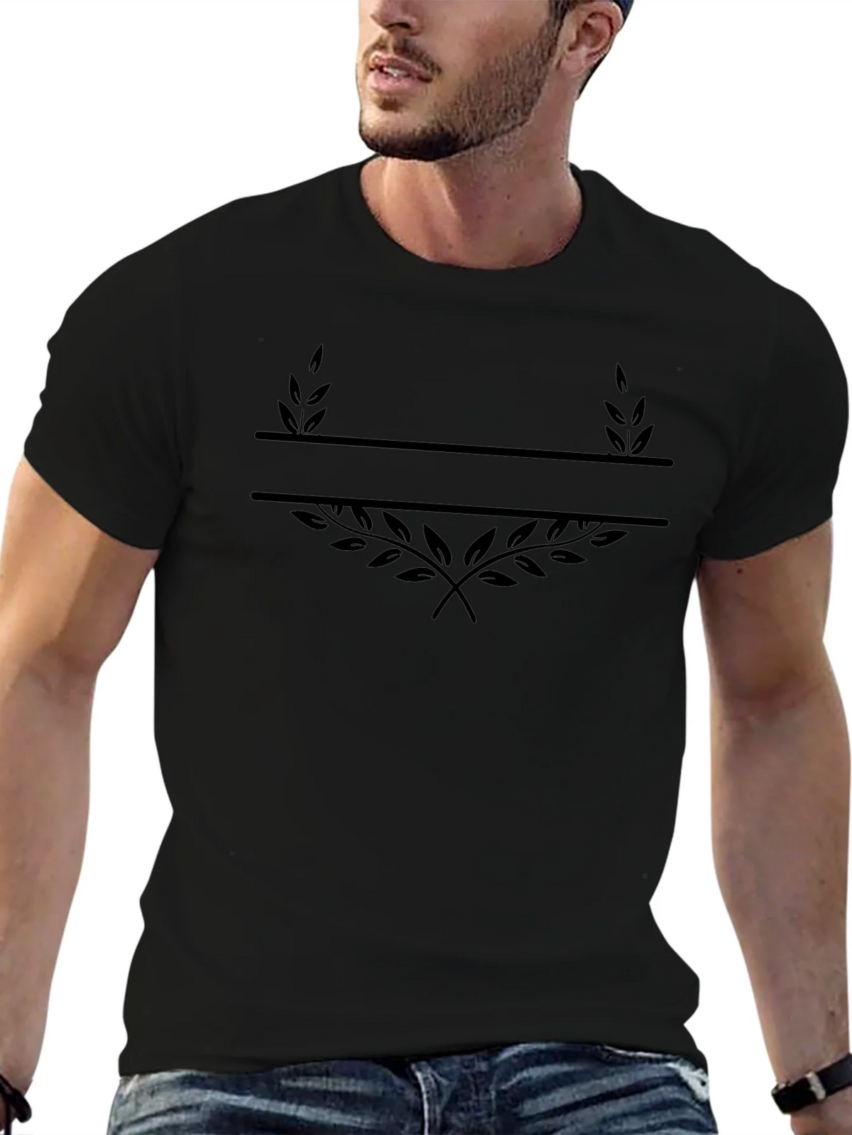 Monogram Laurel Wreath Black T-Shirt product image 4