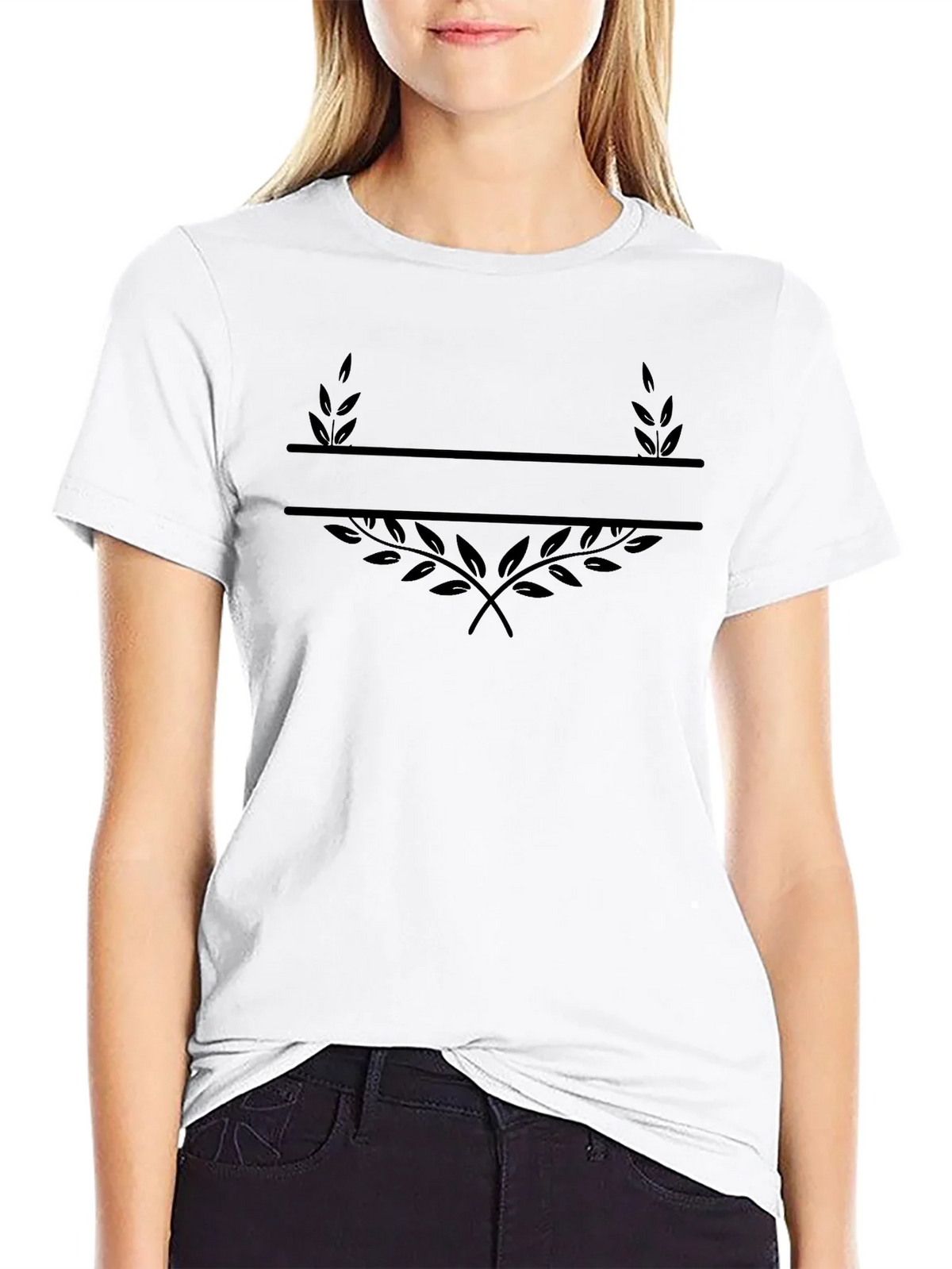Monogram Laurel Wreath Black T-Shirt product image 6