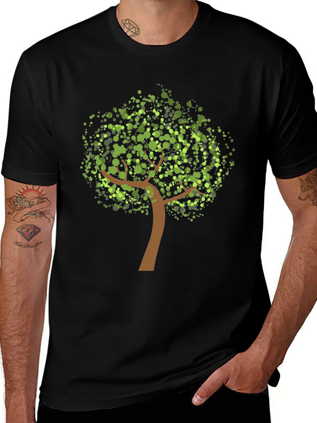 Nature Tree Graphic Black Tee product image 1