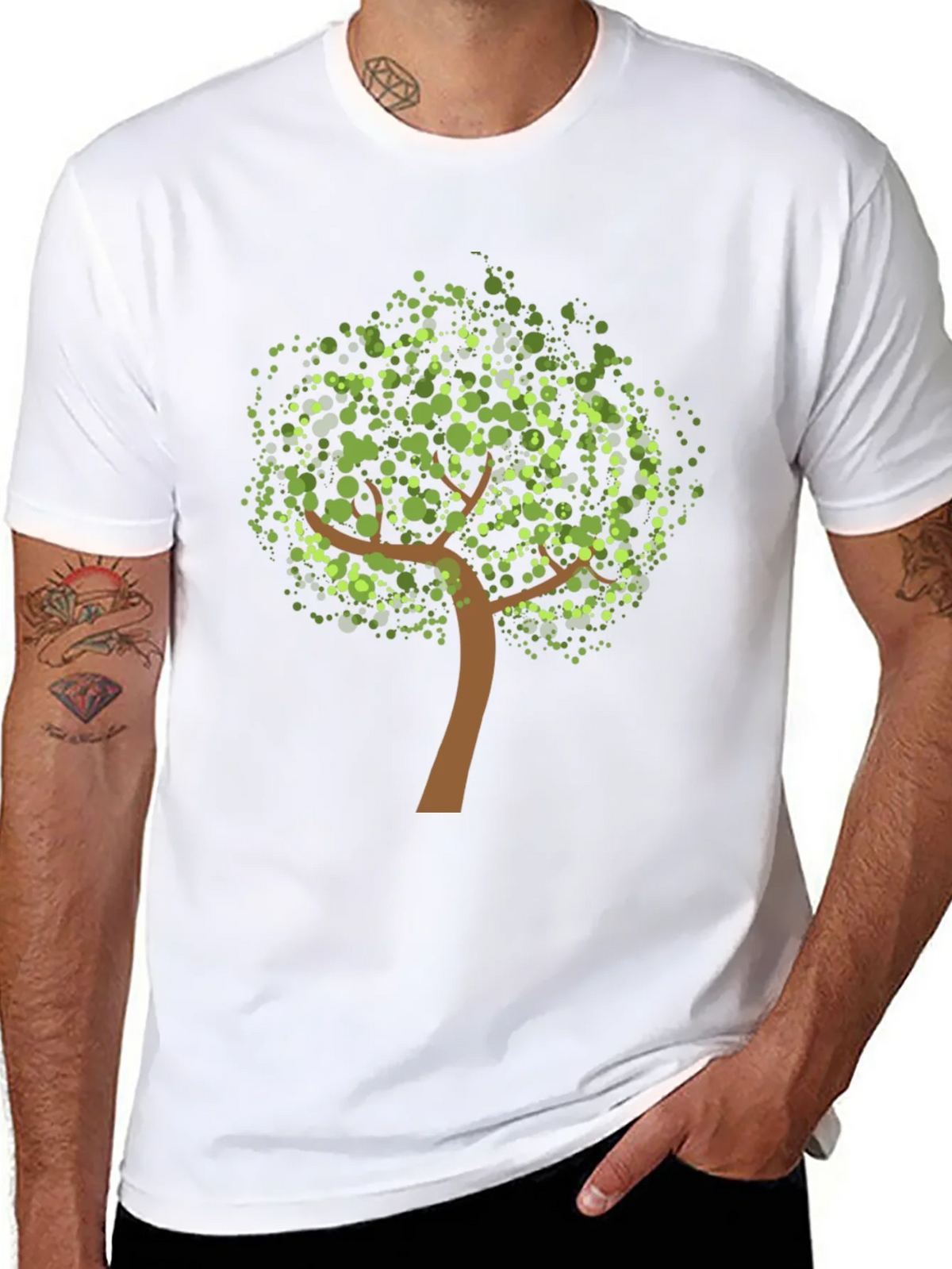Nature Tree Graphic Black Tee product image 7