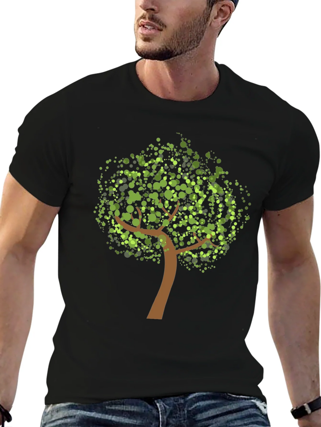 Nature Tree Graphic Black Tee product image 6