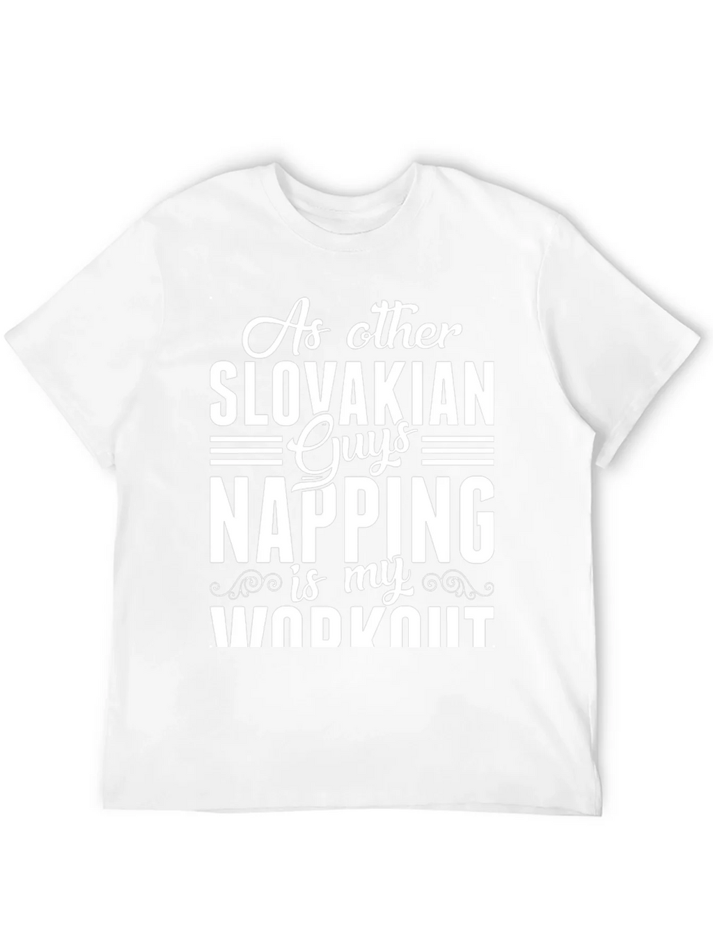 Slovakian Napping Workout Black T-Shirt product image 9