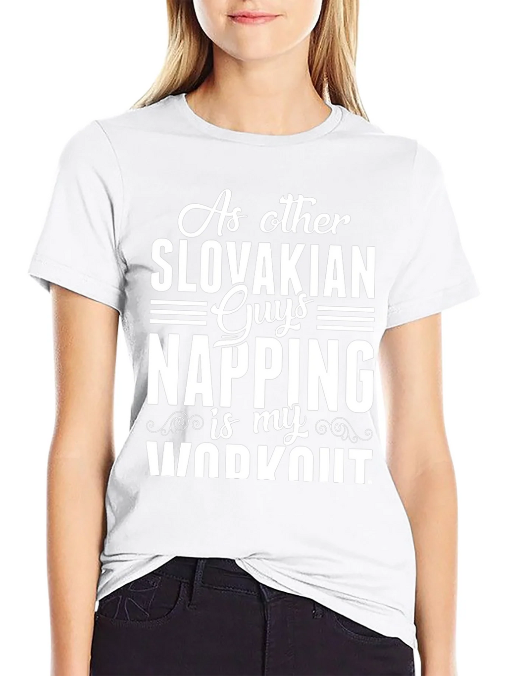 Slovakian Napping Workout Black T-Shirt product image 6