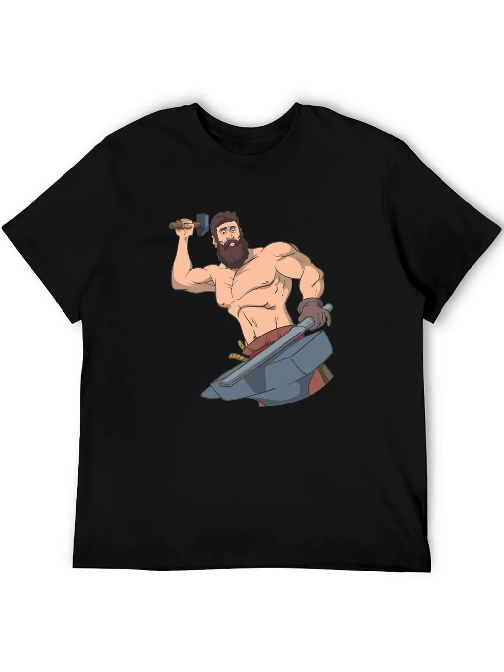 Blacksmith Cartoon Graphic T-Shirt product image 5
