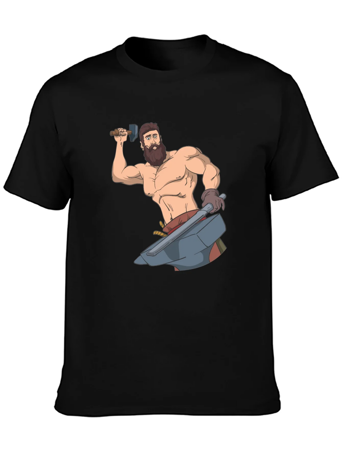 Blacksmith Cartoon Graphic T-Shirt product image 3