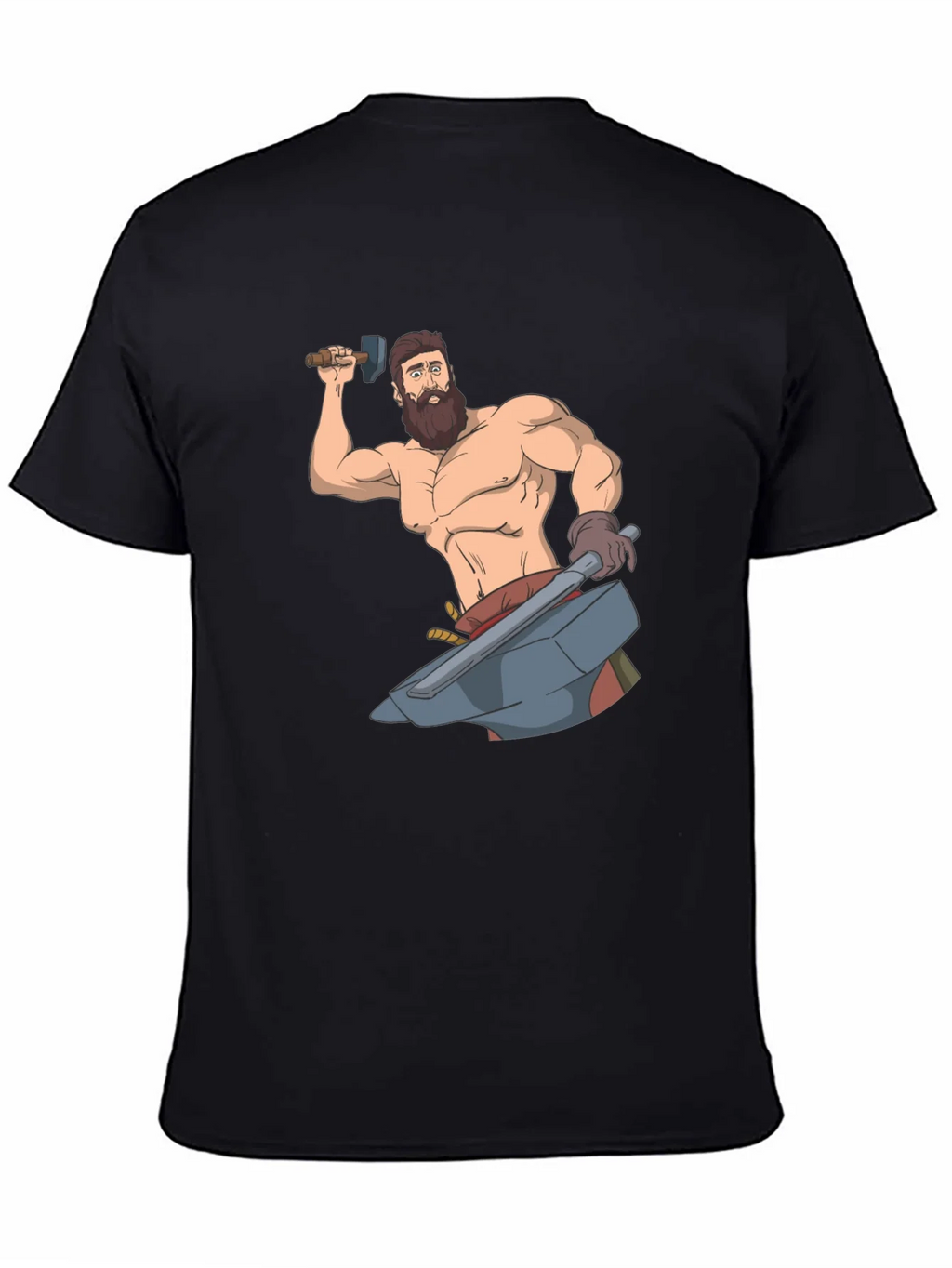 Blacksmith Cartoon Graphic T-Shirt product image 4