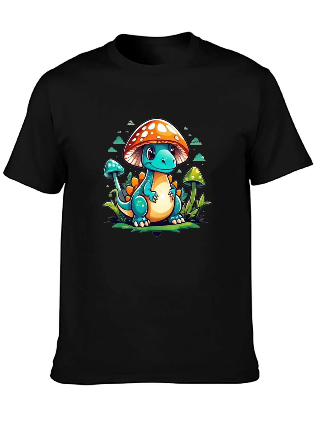 Mushroom Dino Graphic Tee - Cute Cartoon T-Shirt product image 3