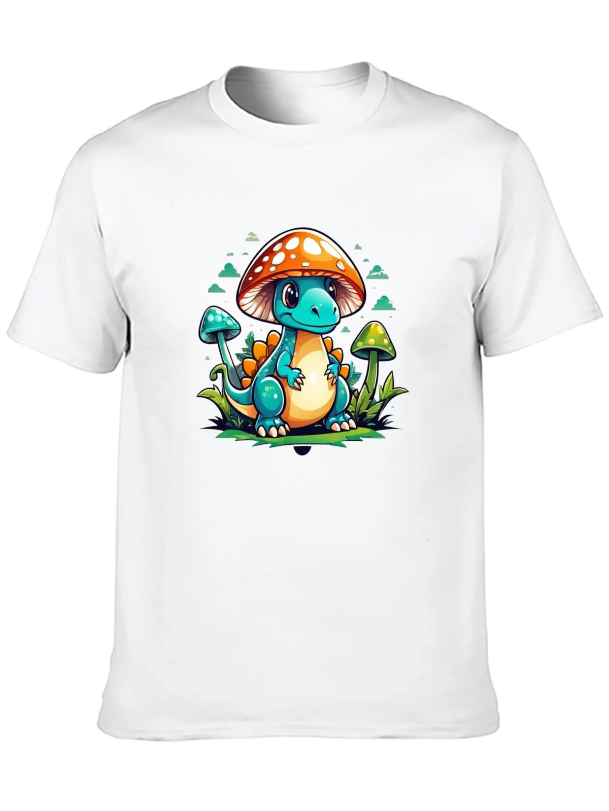 Mushroom Dino Graphic Tee - Cute Cartoon T-Shirt product image 9