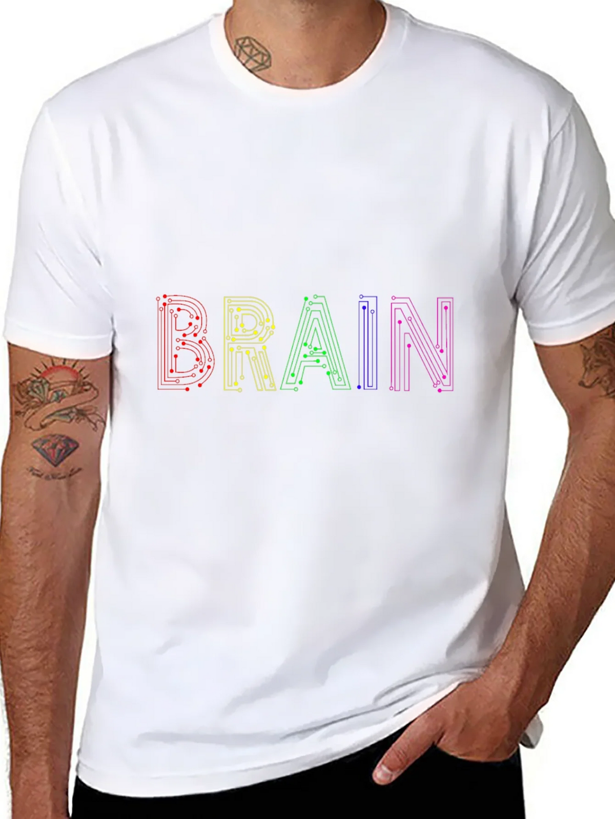 Circuit Brain T-Shirt - Black product image 7