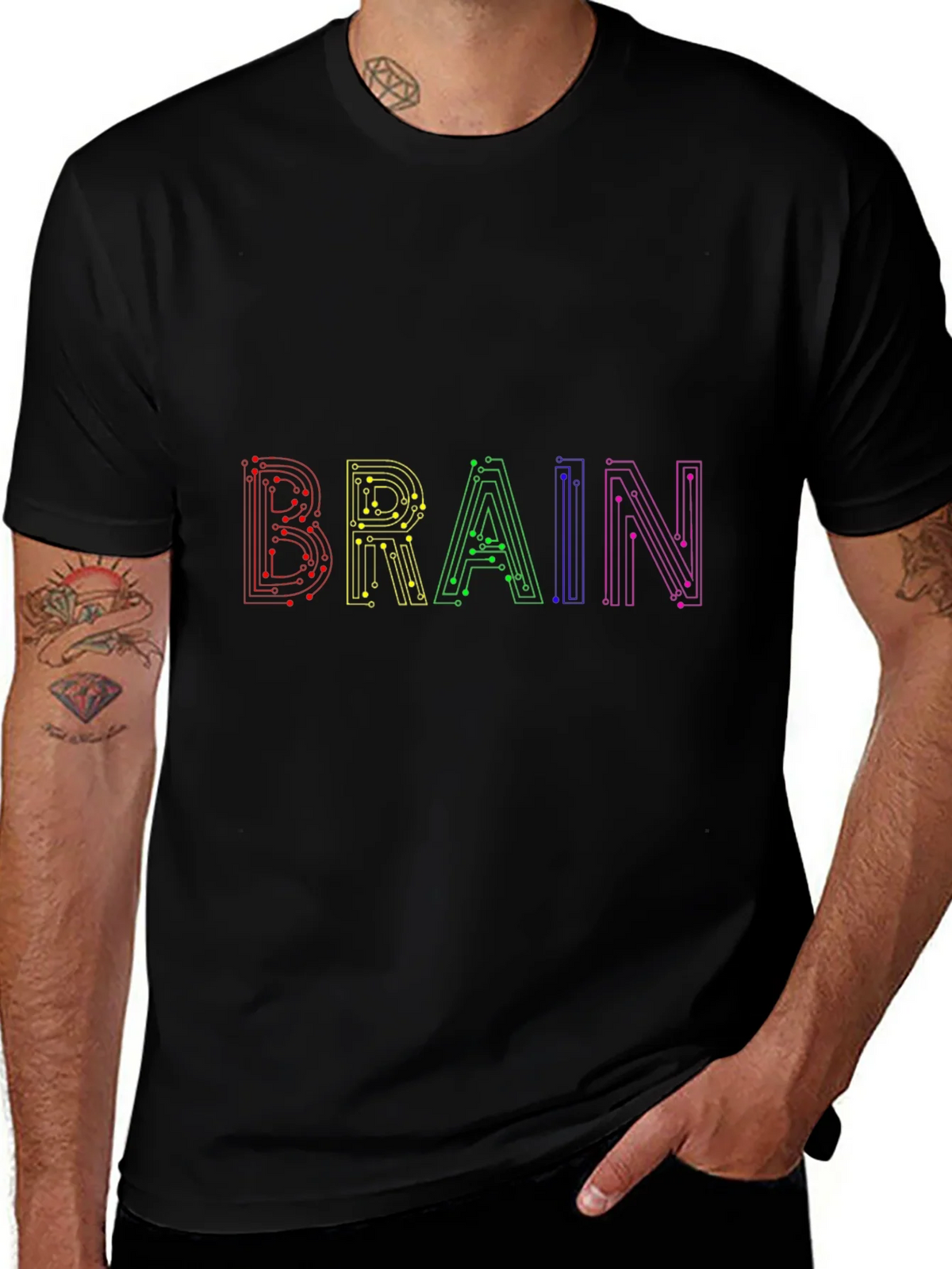 Circuit Brain T-Shirt - Black product image 1