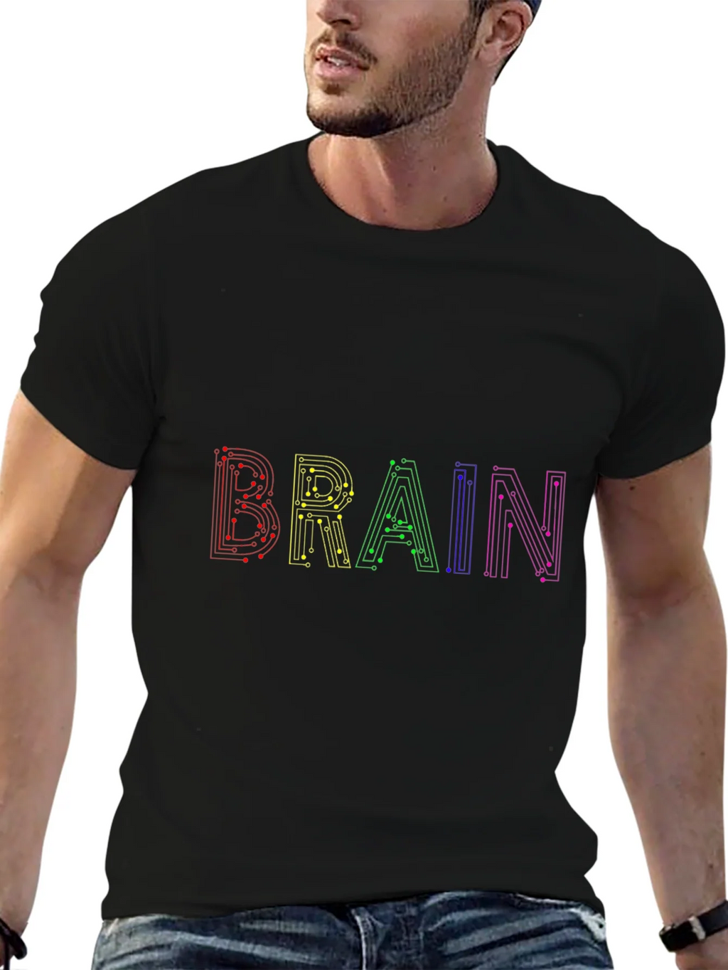 Circuit Brain T-Shirt - Black product image 6