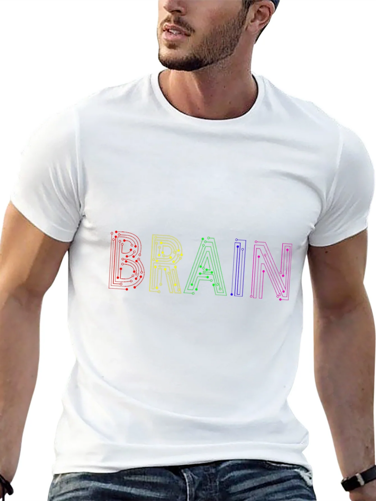 Circuit Brain T-Shirt - Black product image 12