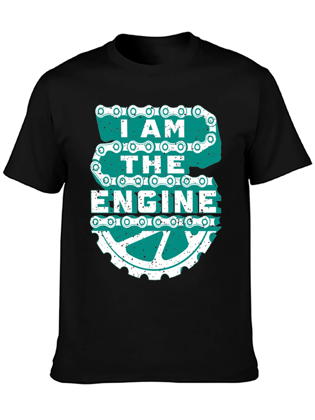 I AM THE ENGINE Graphic Tee - Black Cotton Blend product image 3