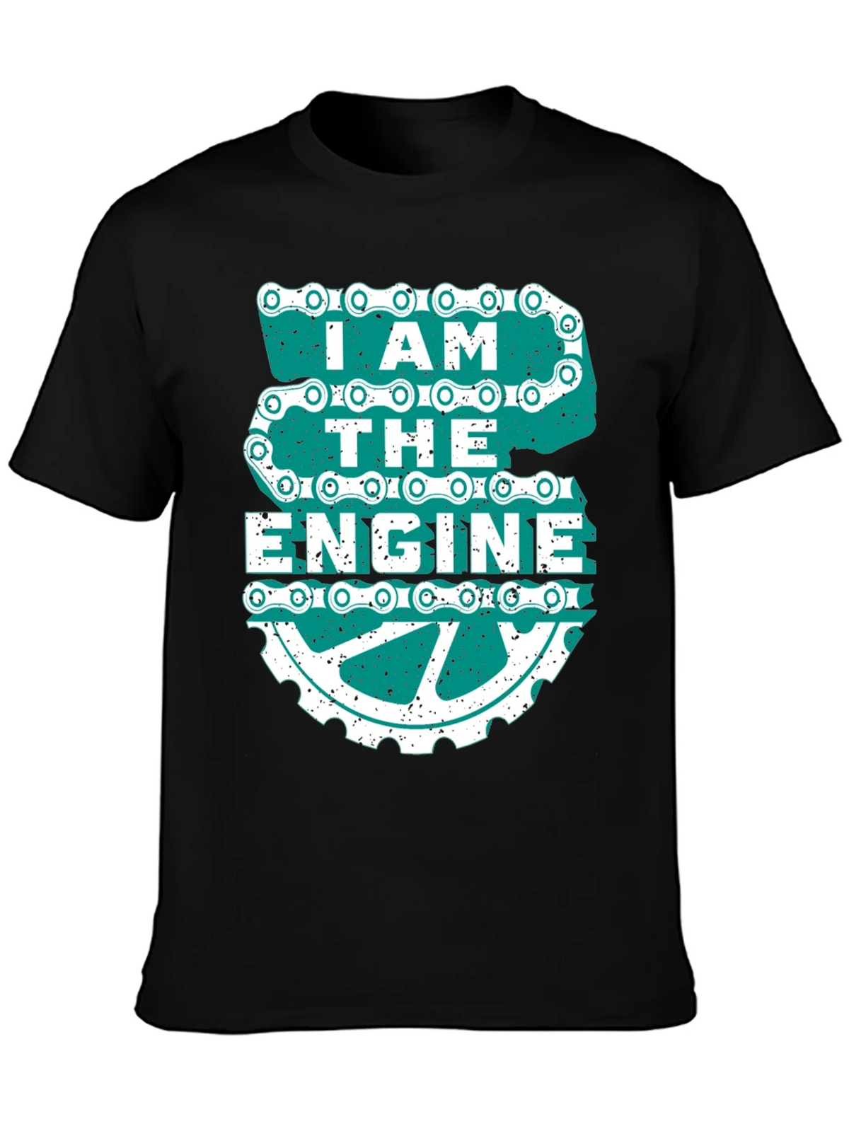 I AM THE ENGINE Graphic Tee - Black Cotton Blend product image 3