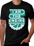 I AM THE ENGINE Graphic Tee - Black Cotton Blend product image 1