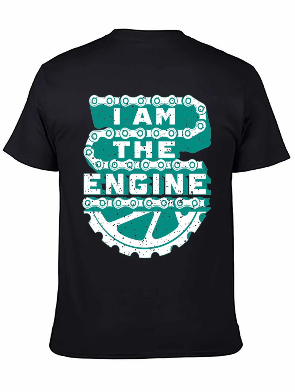 I AM THE ENGINE Graphic Tee - Black Cotton Blend product image 4