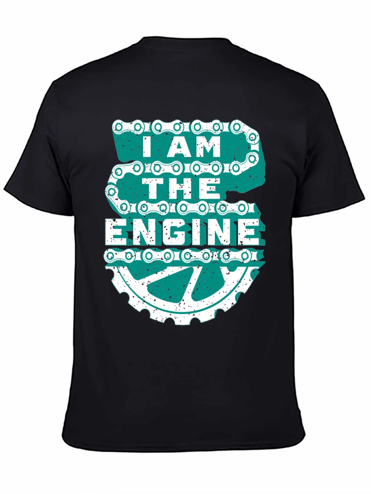 I AM THE ENGINE Graphic Tee - Black Cotton Blend product image 4