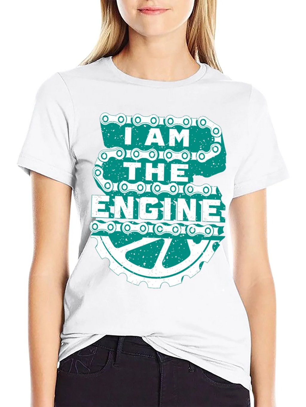 I AM THE ENGINE Graphic Tee - Black Cotton Blend product image 8