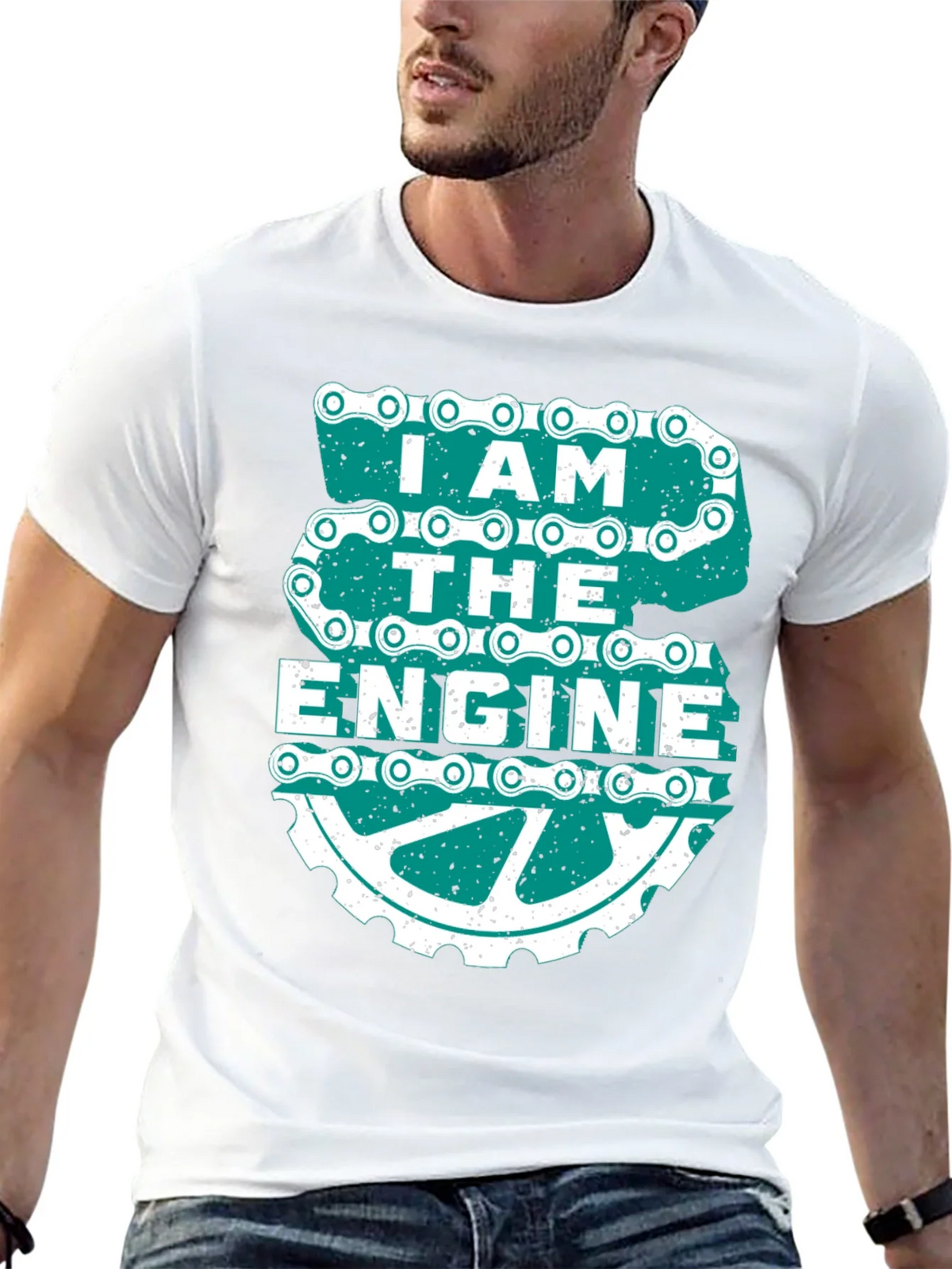 I AM THE ENGINE Graphic Tee - Black Cotton Blend product image 12