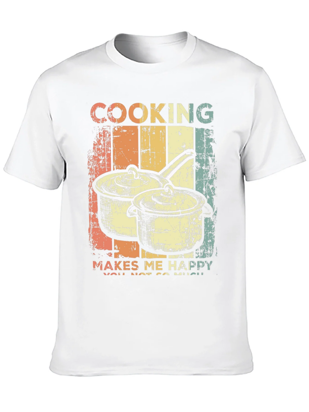 Cooking Makes Me Happy Retro T-Shirt product image 9