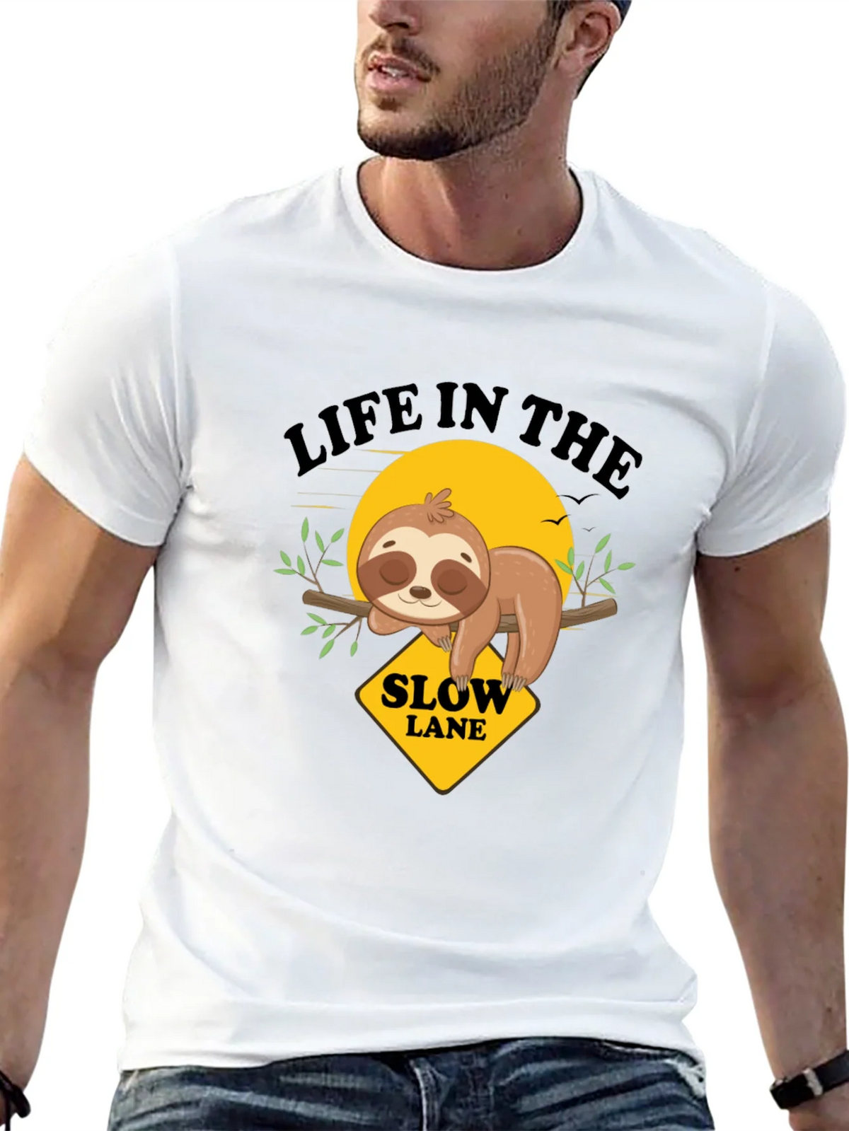 Slow Lane Sloth Graphic Tee product image 12