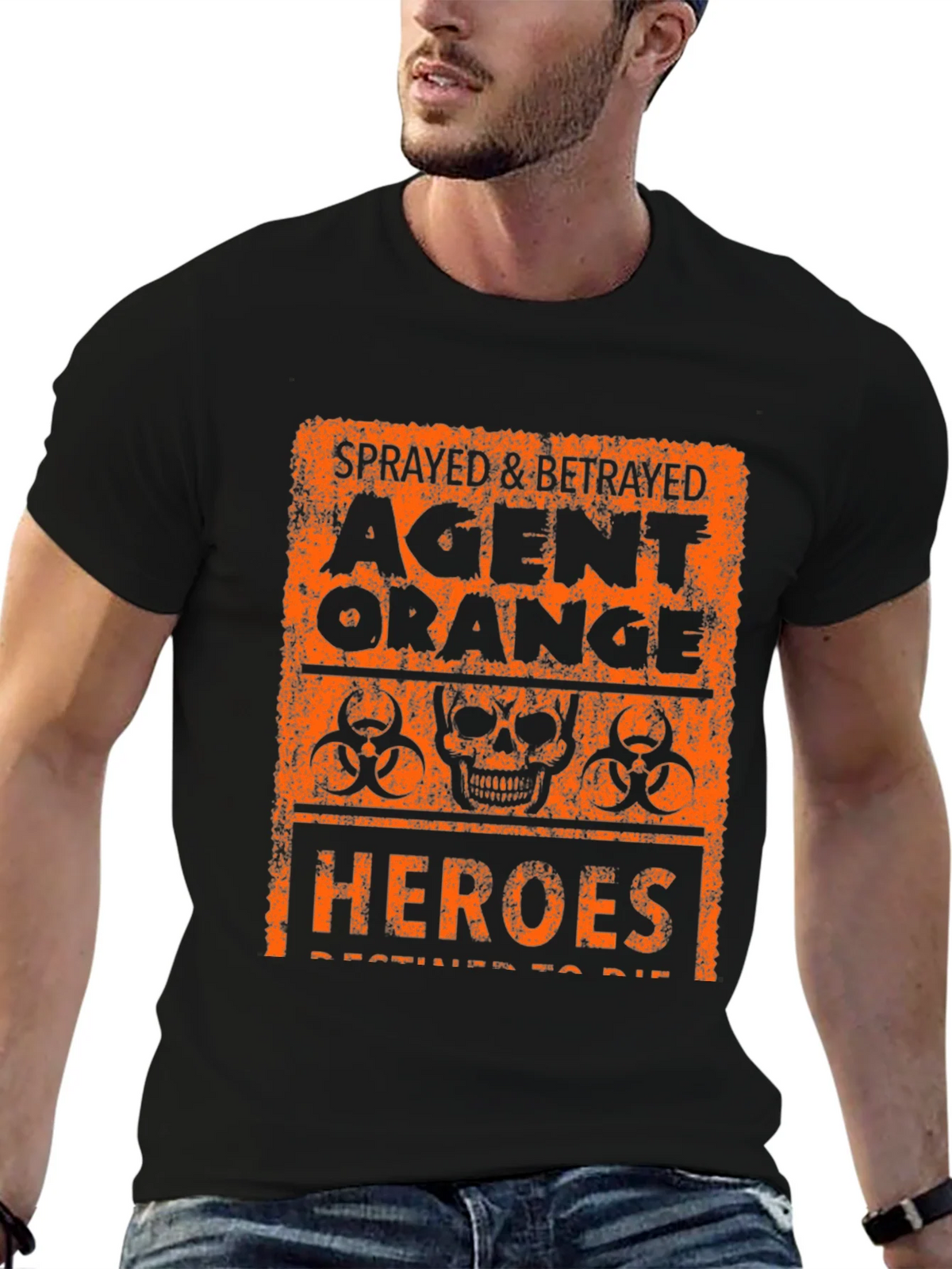 Agent Orange Graphic T-Shirt - Sprayed & Betrayed Heroes Tee product image 6