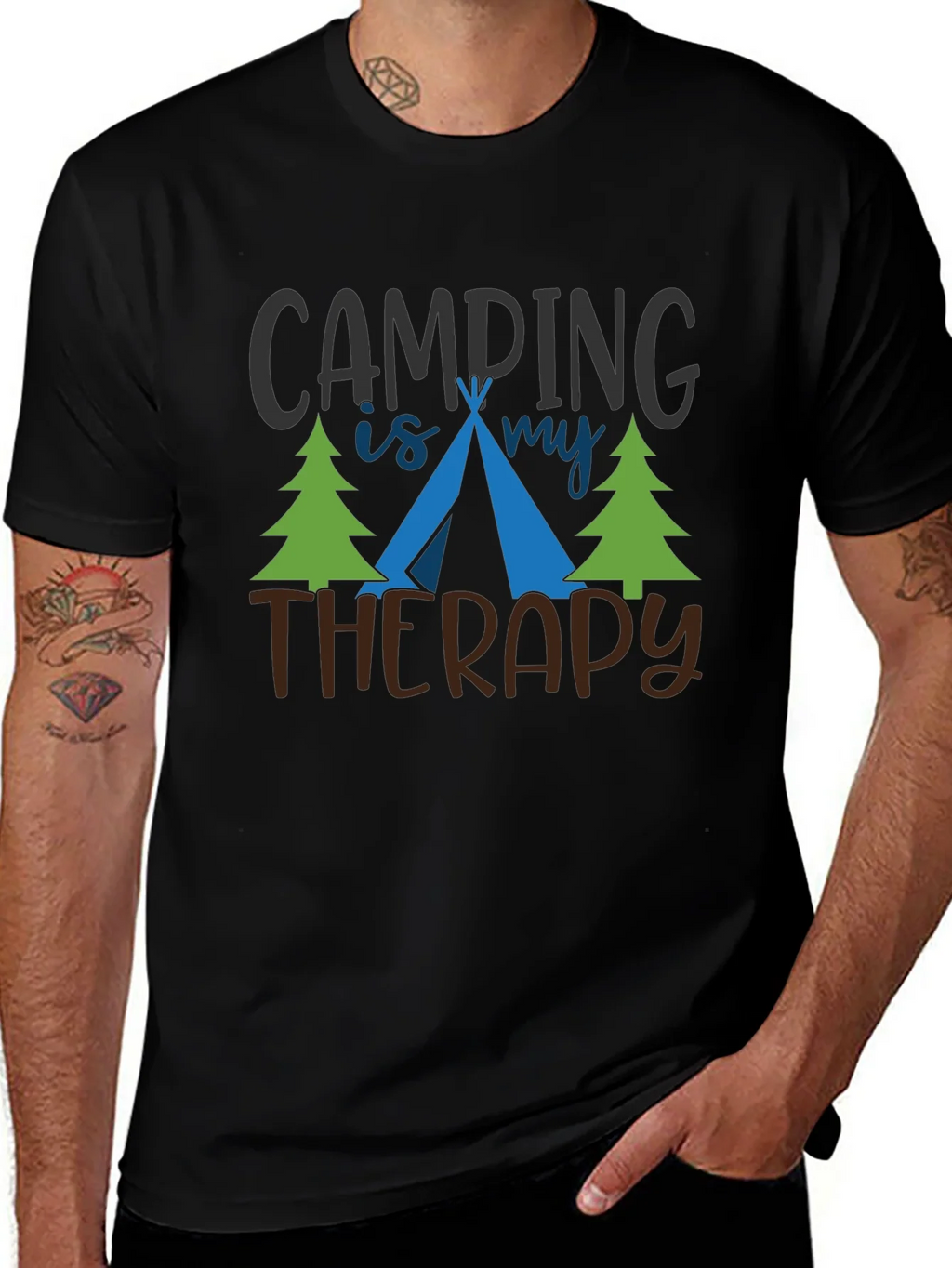 Camping Is My Therapy Graphic T-Shirt product image 1