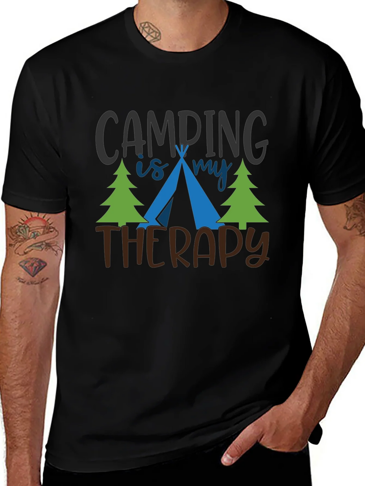 Camping Is My Therapy Graphic T-Shirt product image 1
