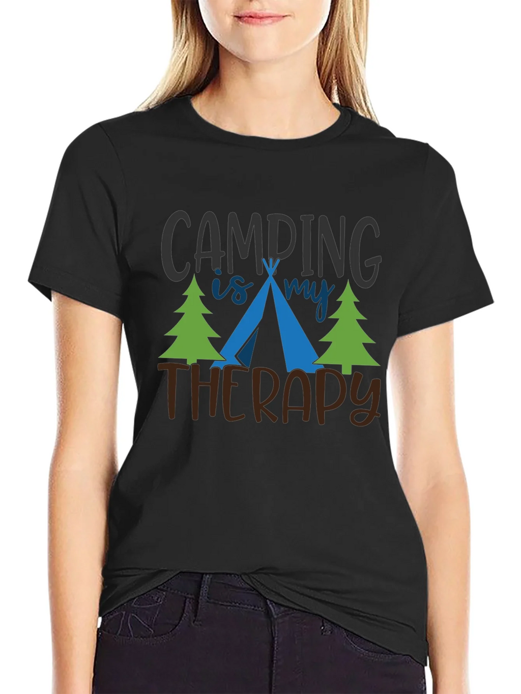 Camping Is My Therapy Graphic T-Shirt product image 2