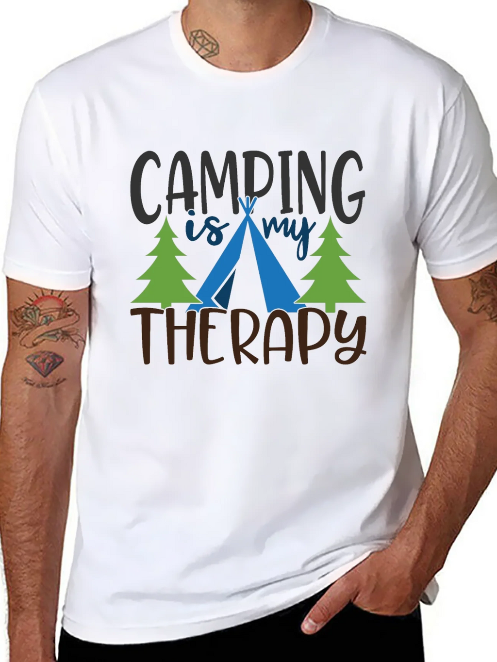 Camping Is My Therapy Graphic T-Shirt product image 7