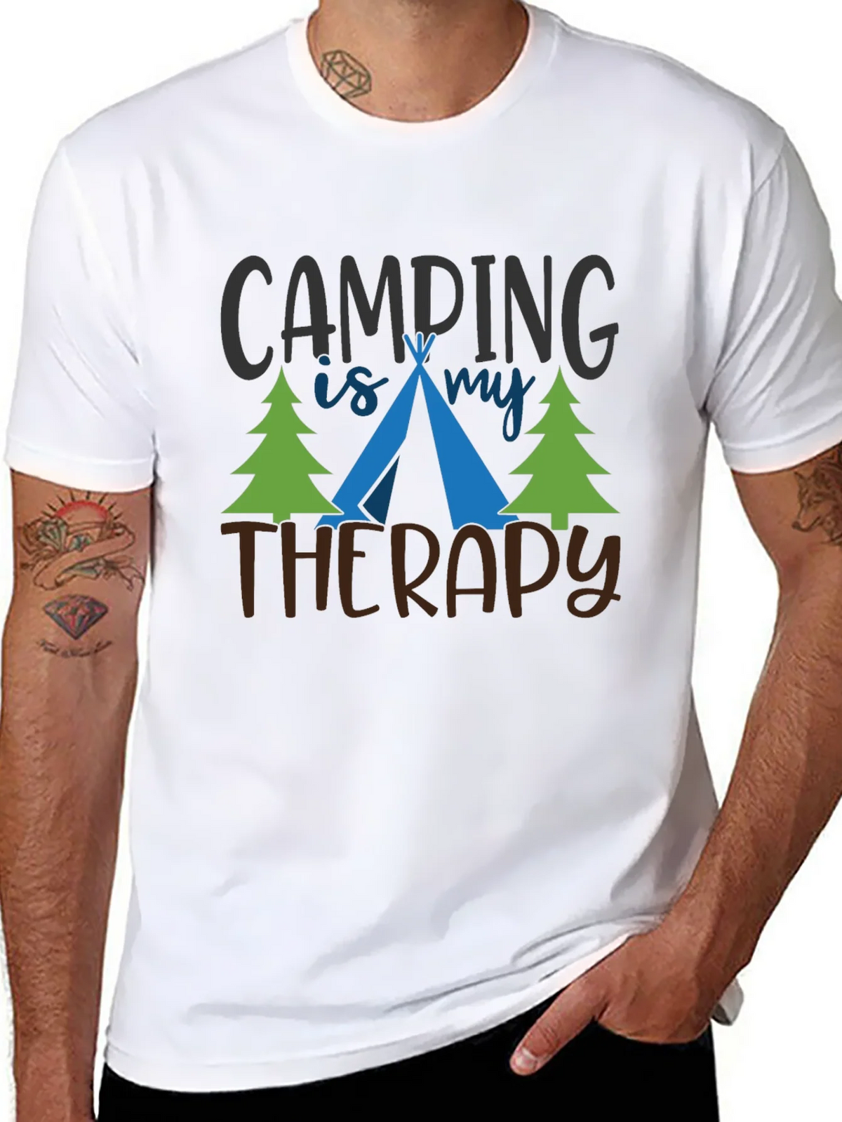 Camping Is My Therapy Graphic T-Shirt product image 7