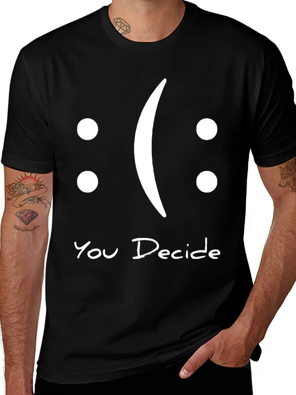 You Decide Graphic T-Shirt - Black Casual Tee product image 1