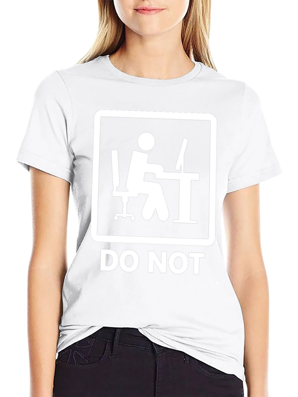 Do Not Office Worker Black T-Shirt product image 7