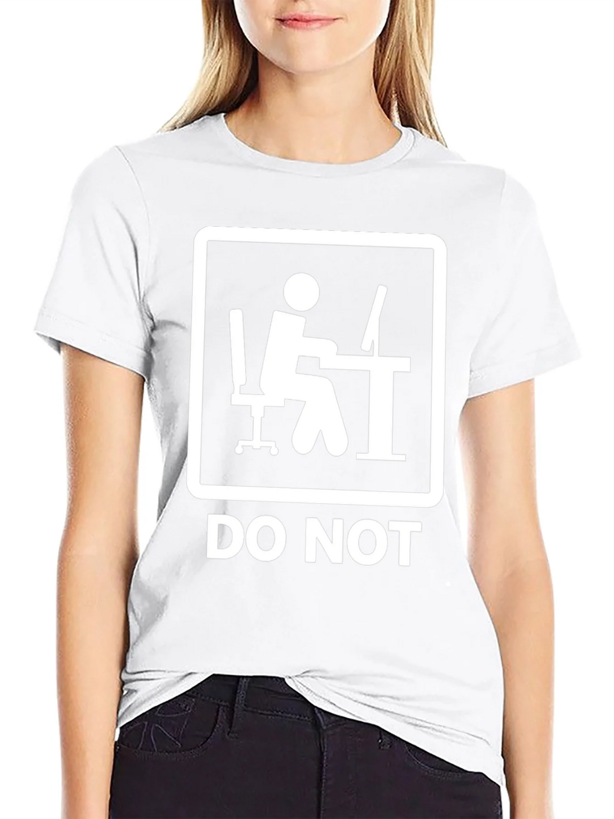 Do Not Office Worker Black T-Shirt product image 7