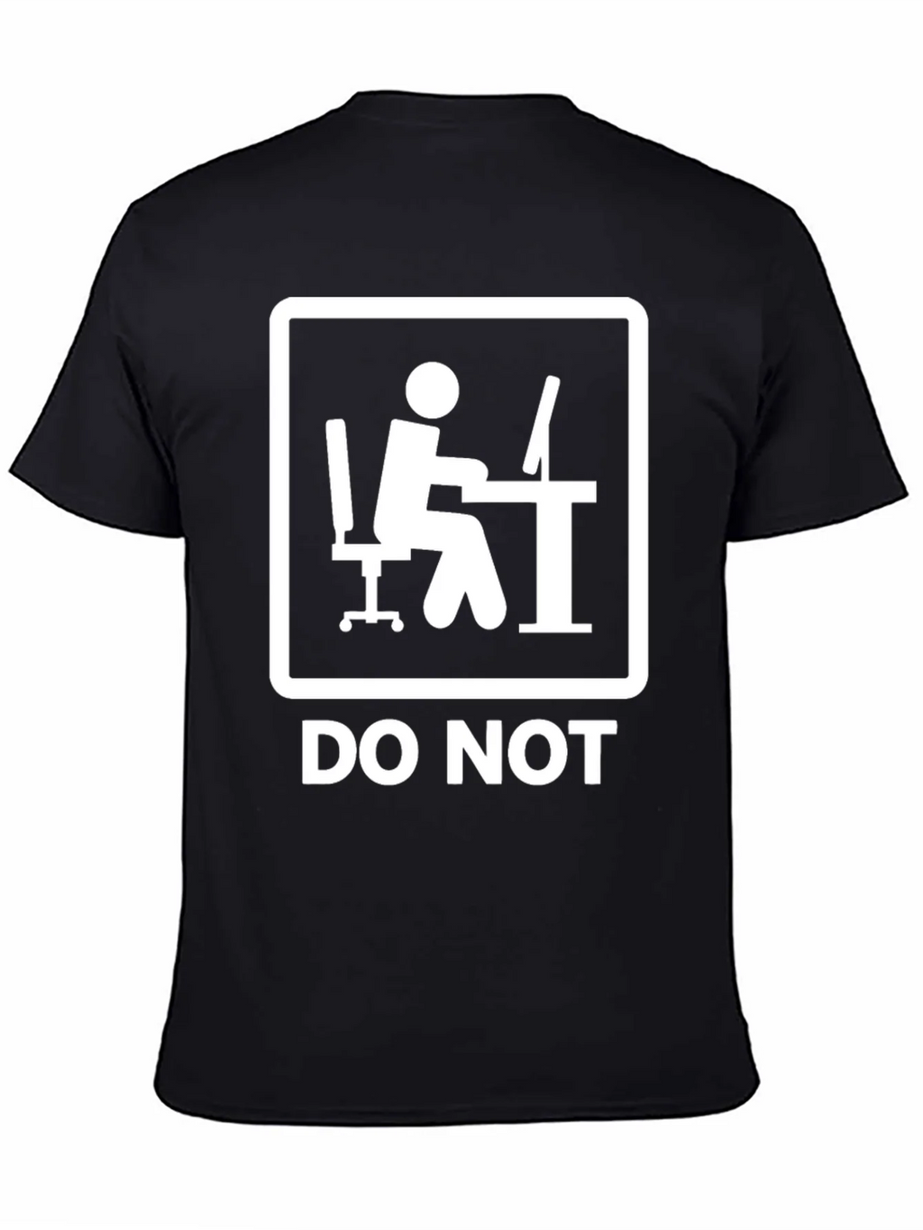 Do Not Office Worker Black T-Shirt product image 4