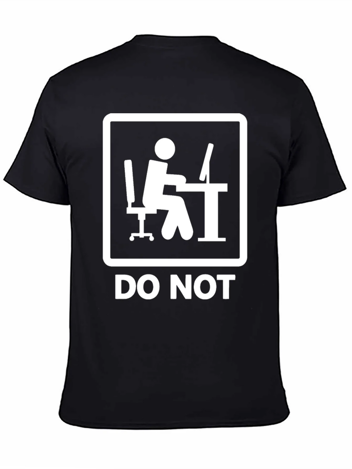 Do Not Office Worker Black T-Shirt product image 4